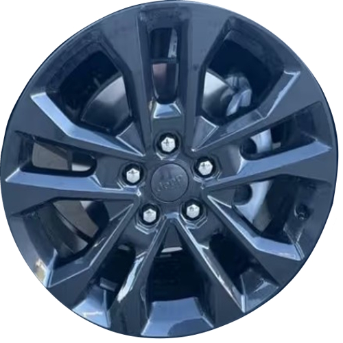Jeep Grand Cherokee 2025-2026, Grand Cherokee L 2025-2026 black painted 20x8.5 aluminum wheels or rims. Hollander part number 9289b, OEM part number Not yet Known