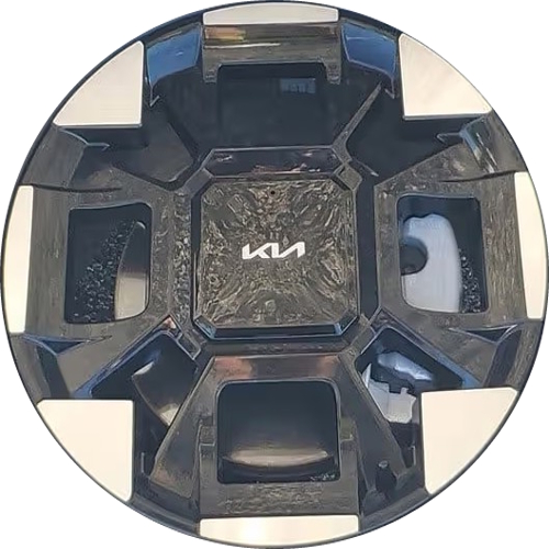 KIA Carnival MPV EX 2025-2026 black machined 19x7.5 aluminum wheels or rims. Hollander part number 71120a/95983, OEM part number 52910R0710