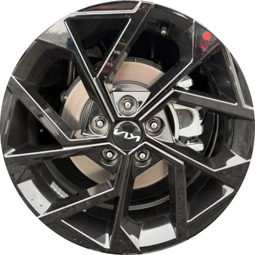KIA K5 EX 2025-2026 powder coat black front or rear 16x6.5 aluminum wheels or rims. Hollander part number 74691/93011 OEM part number 52910-L2510