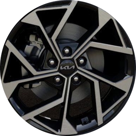 KIA K5 EX 2025-2026 powder coat black machined front or rear 18x7.5 aluminum wheels or rims. Hollander part number 74873a OEM part number 52910L2710