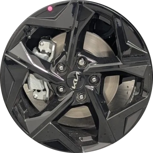 KIA Seltos EX 2026 powder coat black 17x7 aluminum wheels or rims. Hollander part number 71072b OEM part number. Not yet Known