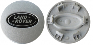 C72204  LR2, LR3, LR4, Range Rover Evoque, Sport  OEM Silver/Black Center Cap RRJ500030XXX