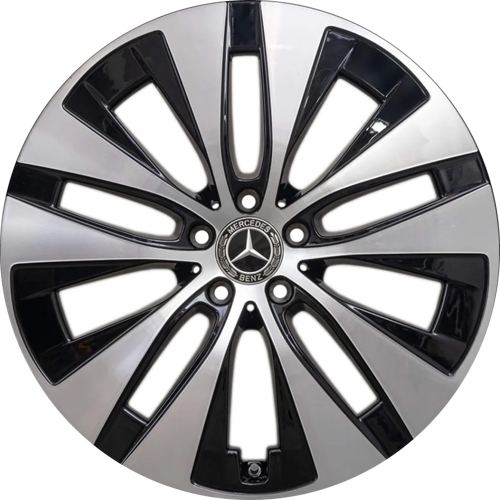 Mercedes-Benz GLE350 2024-2025, GLE450 2024-2025 black machined 20x8.5 aluminum wheels or rims. Hollander part number 85936, OEM part number 16740133017X23