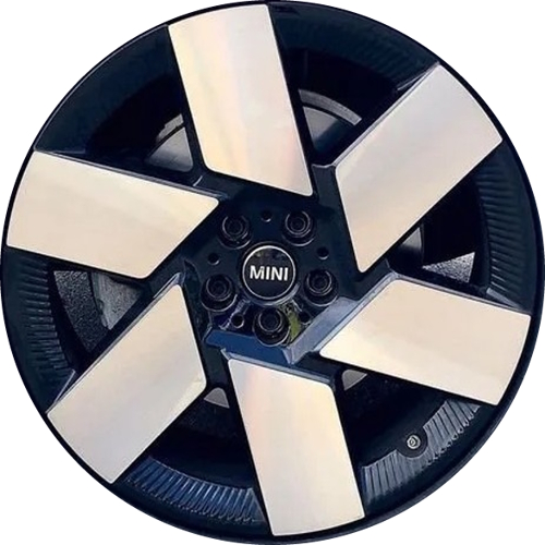 Mini Countryman S 2025-2026 black machined 20x8 aluminum wheels or rims. Hollander part number ALY96703 OEM part number 36115A269E4
