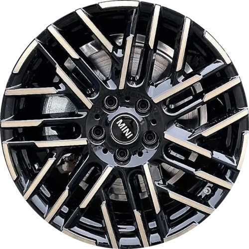 Mini Cooper john Cooper Works 2025-2026 powder coat black machined  18x7 aluminum wheels or rims. Hollander part number 86696 OEM part number 37115A3E640