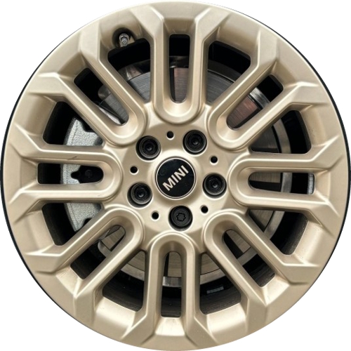 Mini Cooper 2025-2026  powder coat bronze 17x7 aluminum wheels or rims. Hollander part number 86694B, OEM part number 36115A3E637