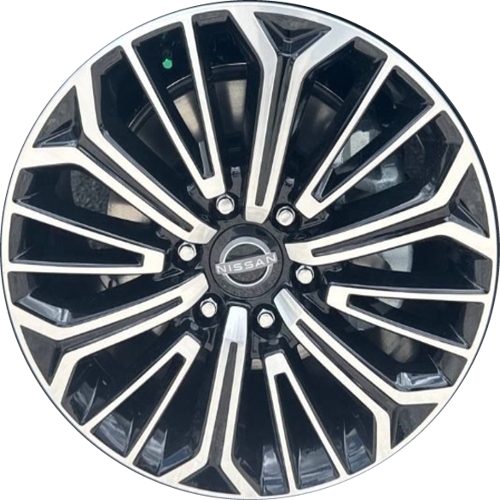 Nissan Armada SL, Platinum  2025-2026 black machined, wheel disc 20x8.5 aluminum wheels or rims. Hollander part number 62290/94153 OEM part number D0C007KA4B