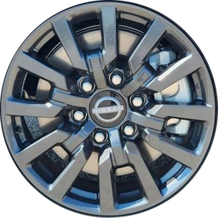 Nissan Armada 2025-2025 powder coat charcoal 18x8 aluminum wheels or rims. Hollander part number 62289/94152 OEM part number D0C007KA9A