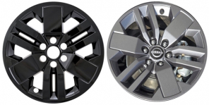 IMP-529BLK Nissan Frontier Black Wheel Skins (Hubcaps/Wheelcovers) 17 Inch Set