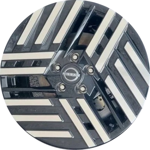 Nissan LEAF 2026 SV+ black machined 18x7 front or rear aluminum wheels or rims. Hollander part number ALYNQ110, OEM part number D0C007TA3