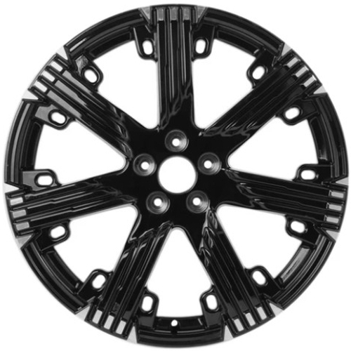 Nissan Murano Platinum 2025-2026 powder coat black machined 21x8 aluminum wheels or rims. Hollander part number ALY94113, OEM part number 403007BA3C