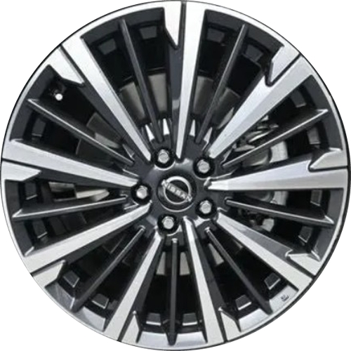 Nissan Pathfinder 2026 charcoal machined 20x8 aluminum wheels or rims. Hollander part number ALY94114, OEM part number 403009PU5B