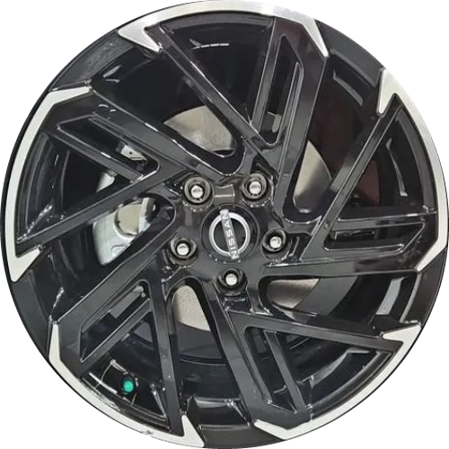 Nissan Sentra SR 2026 black machined 18x7 Inch aluminum wheels or rims. Hollander part number SEN26BM, OEM part number Not Yet Known