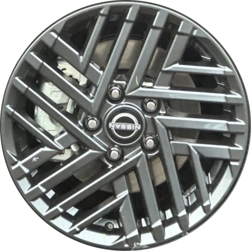 Nissan Sentra SV 2026 powder coat charcoal 16x6.5 aluminum wheels or rims. Hollander part number SEN26, OEM part number 40300-7SF3A