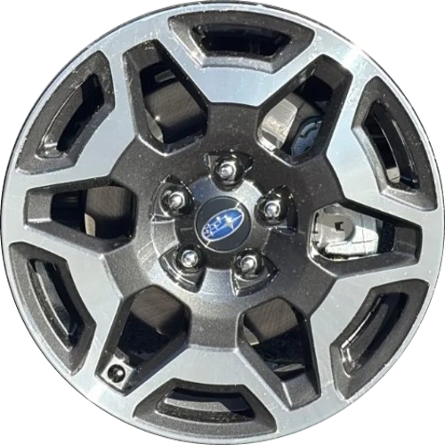 Subaru Outback 2026 touring charcoal machined  18x7 aluminum wheels or rims. Hollander part number 94497c, OEM part number Not Yet Known