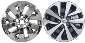 IMP-7620PC Subaru Outback Chrome Wheel Skins (Hubcaps/Wheelcovers) 17 Inch Set