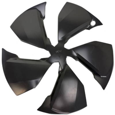 Tesla Model Y 2026, Plastic 5 Spoke, Crossflow Single Hubcap or Wheel Cover ONLY For 19 Inch Alloy Wheels. Hollander Part Number HTA072