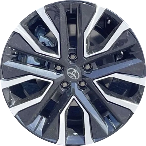 Toyota BZ 2026 black machined 20x7.5 aluminum wheels or rims. Hollander part number ALY96545, OEM part number Not yet Known