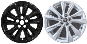 IMP-6023GB Toyota Corolla Black Wheel Skins (Hubcaps/Wheelcovers) 16 Inch Set