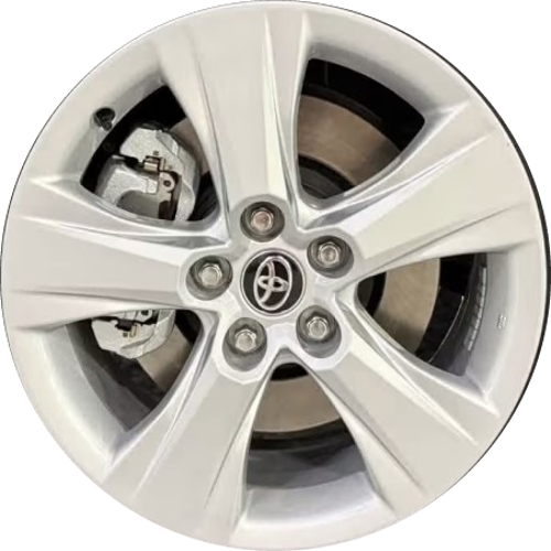 Toyota Highlander LE 2025-2026 powder coat silver 18x7.5 aluminum wheels or rims. Hollander part number 94244, OEM part number 426110EA01