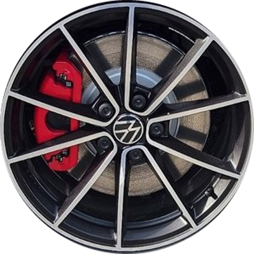 Volkswagen Jetta 2024-2025 black machined 18x7.5 aluminum alloy oem, factory wheels or rims. Hollander part number 70082b OEM part number not yet known