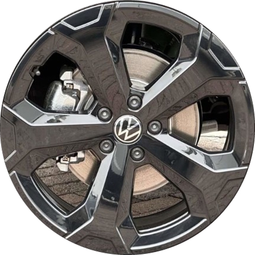 Volkswagen VW Taos SE 2025-2026 powder coat gloss black 19x7.5 aluminum wheels or rims. Hollander part number 94138 OEM part number 2GJ601025R