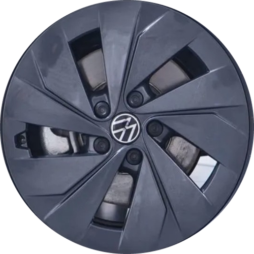 Volkswagen VW Taos 2025-2026 powder coat dark grey 17x7 aluminum wheels or rims. Hollander part number 74141, OEM part number 2GJ601025M