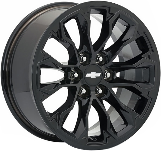 Chevrolet Colorado 2015-2022 powder coat black 17x8 aluminum wheels or rims. Hollander part number ALY5891U45, OEM part number 84486291.