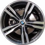 ALY86281 BMW 640i GT, 740e, 740i, 745e, 750i, M760i Wheel/Rim Charcoal Machined #36117850581