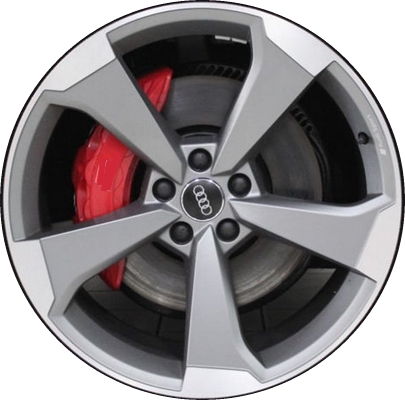Audi S5 2018-2019 grey machined 20x9 aluminum wheels or rims. Hollander part number ALY59081, OEM part number 8W0601025CF.