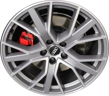 Audi A4 2019-2023, S4 2020-2025 grey machined 19x8.5 aluminum wheels or rims. Hollander part number 59069, OEM part number 8W0601025DH.