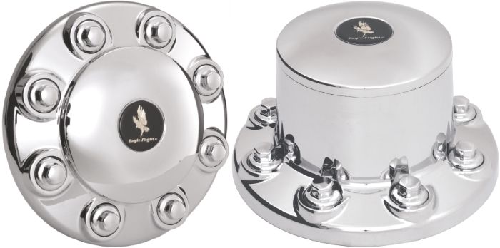 Set of 4, JTC822 Chevrolet Silverado 4500HD, 5500HD, 6500HD Chrome Axle Cover Set
