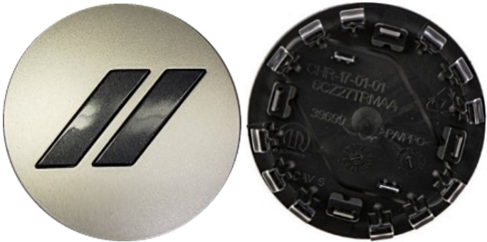 C2651 Dodge Challenger, Charger OEM Matte Hyper Silver Center Cap #7AZ10VMCAA