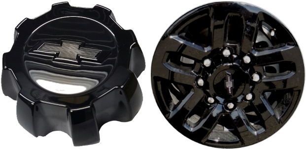 C5709BLK Chevrolet Silverado 2500, 3500 SRW Black OEM Center Cap #23494288