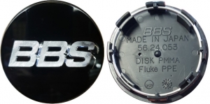 C64968 Mazda MX-5 Miata OEM Black BBS Center Cap #NA6W-37-190