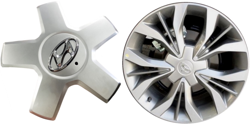C70878 Hyundai Sonata OEM Silver Center Cap #52960C1500