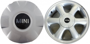 C71191S Mini Cooper, Countryman OEM Silver  Center Cap #36136770999