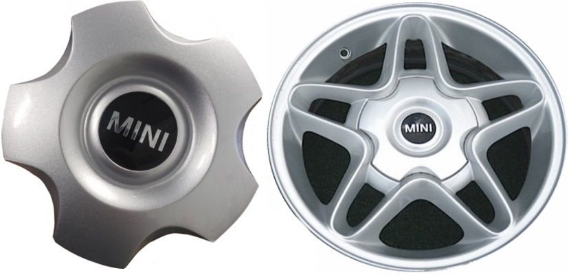 C71193S Mini Clubman, Cooper OEM Silver Center Cap #36136771000