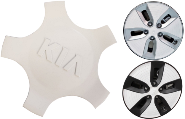 C74740U01 KIA Soul EV OEM White Center Cap #52960E4000