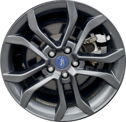 Ford Fusion 2017-2020 powder coat charcoal 18x8 aluminum wheels or rims. Hollander part number ALY10120U30, OEM part number HS7Z-1007-A.