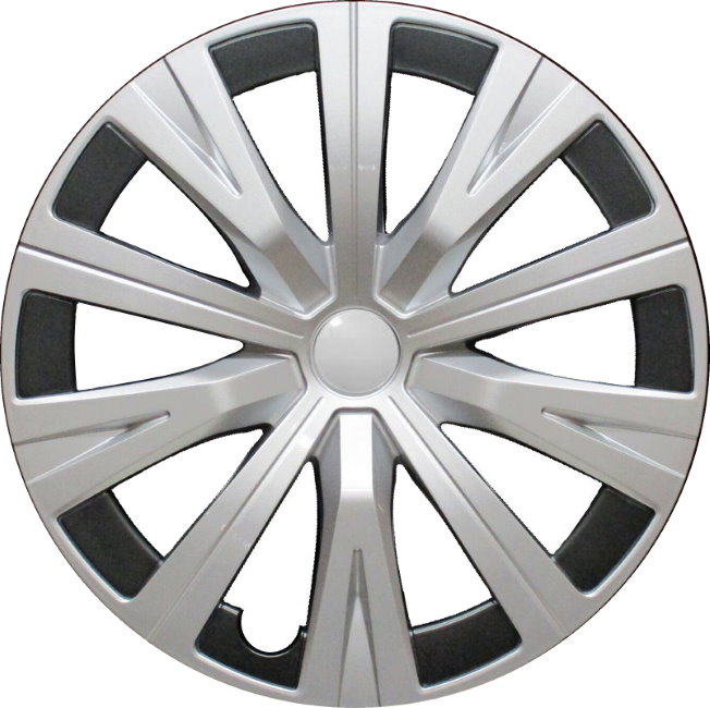 530sc 16 Inch Aftermarket Silver/Charcoal Hubcaps/Wheel Covers Set