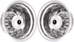 JD22102-R Kenworth T200, T300, T440, T470 22.5 Inch Stainless Steel Rear Hubcaps/Simulators Set