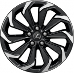 ALY74394BM Lexus UX200, UX250h, UX300h Wheel/Rim Black Machined #PW45776001MB