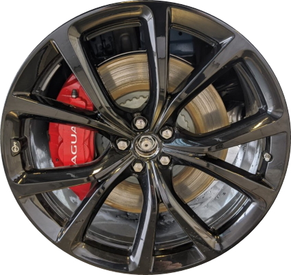 Jaguar F-Pace 2020-2021 powder coat black 22x9 aluminum wheels or rims. Hollander part number ALY60012U45/60013, OEM part number T4A17664.