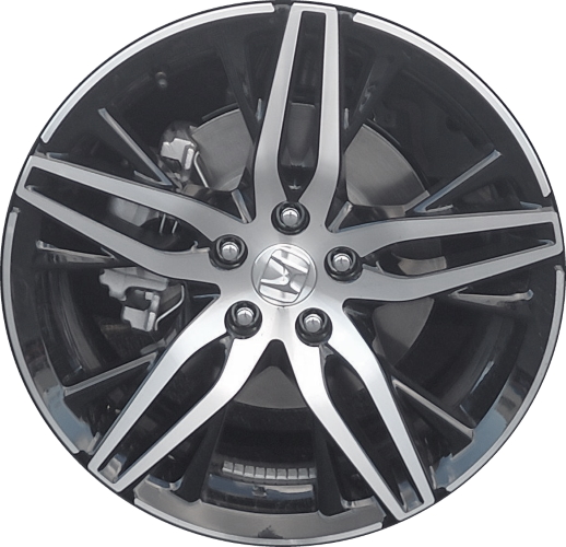 Honda Accord 2021-2022 black machined 19x8.5 aluminum wheels or rims. Hollander part number ALY10322HH, OEM part number 42800-TVA-AG0.