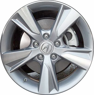 Acura ILX 2013-2015 silver machined 17x7 aluminum wheels or rims. Hollander part number ALY71805, OEM part number 42700-TX6-A71.