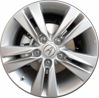 Acura ILX 2013-2015 powder coat silver 16x6.5 aluminum wheels or rims. Hollander part number ALY71804, OEM part number 42700-TX6-A81, 42700-TX6-C81.