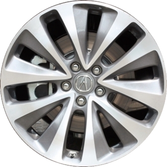 Acura MDX 2014-2016 grey or charcoal machined 19x8 aluminum wheels or rims. Hollander part number ALY71820HH, OEM part number 42700TZ5A11, 42700TZ5A12.