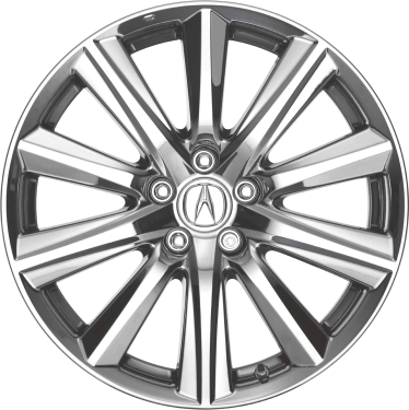 Acura MDX 2014-2016 chrome 19x8.5 aluminum wheels or rims. Hollander part number ALY71822, OEM part number 08W19TZ5200.