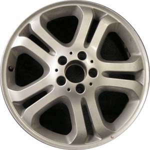 Mercedes-Benz ML350 2005-2006, ML500 2005-2006 powder coat silver 18x8 aluminum wheels or rims. Hollander part number 65367, OEM part number 1644011302.